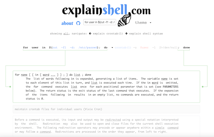 Shell Commands Explained