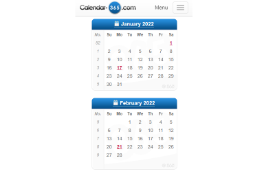 Calendar-365 which uses table HTML elements to create calendar tables